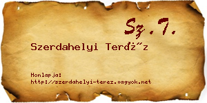 Szerdahelyi Teréz névjegykártya