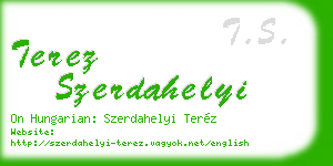 terez szerdahelyi business card